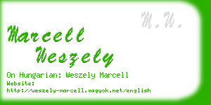 marcell weszely business card